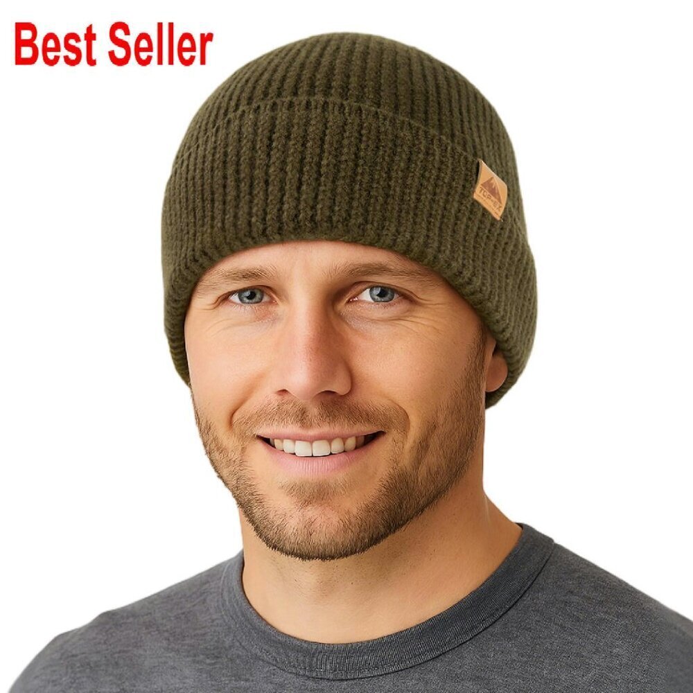 Merino Wool Beanie Hat Warm Soft Knit Winter Unisex Classic Minimal